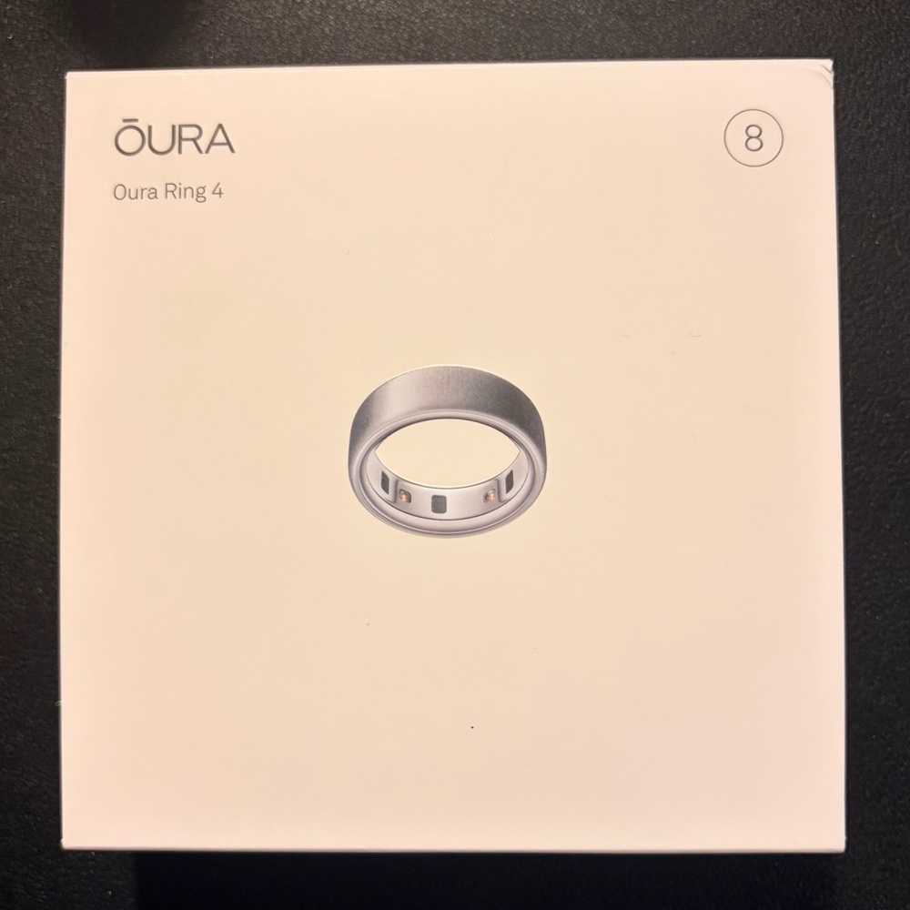 Oura Ring 4 | Brushed Silver | Size 8